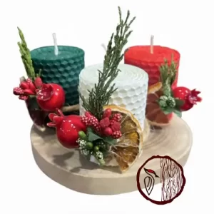 گیفت یلدایی شمع موم عسلی کد 650005